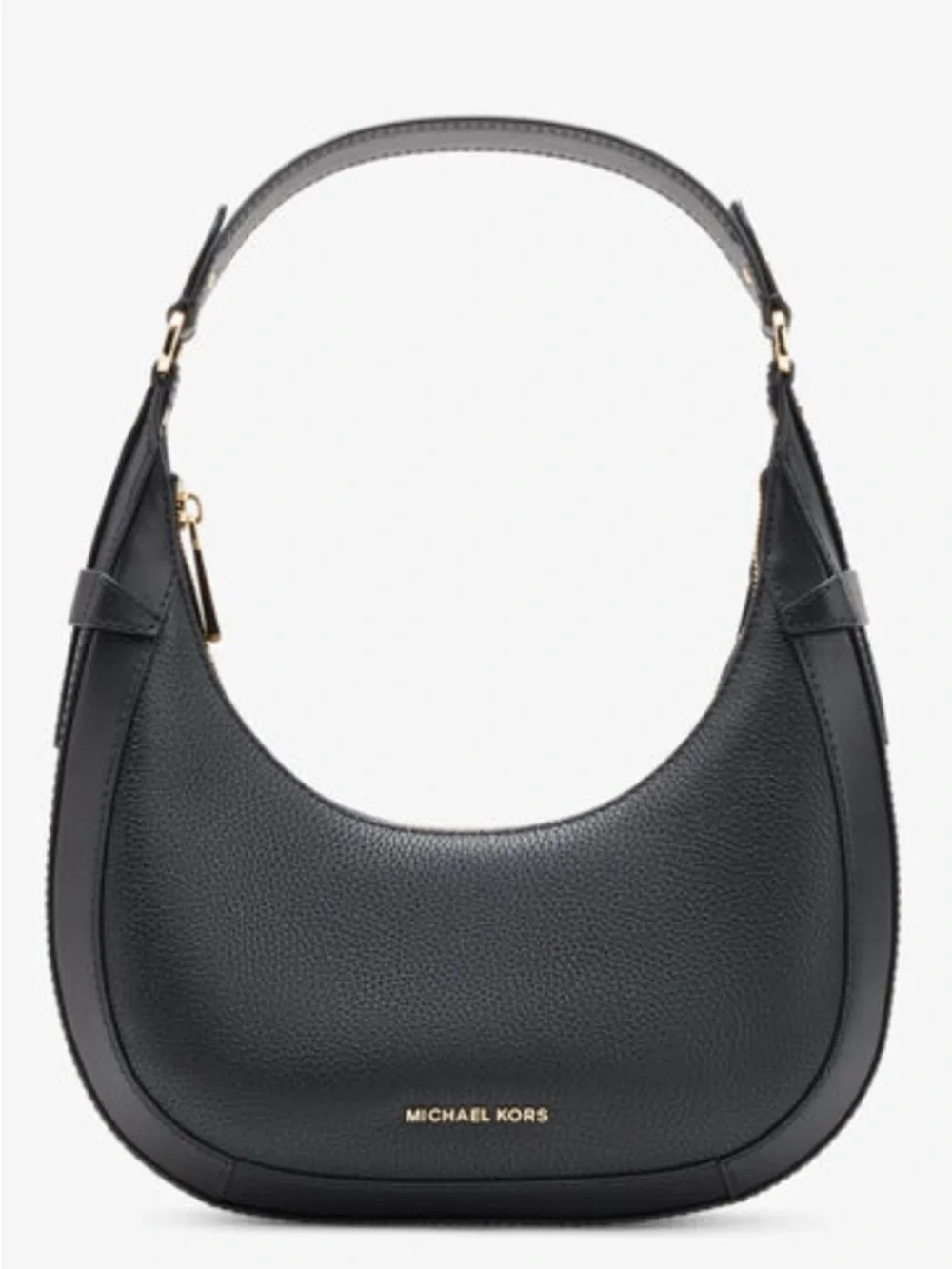 MICHAEL Michael Kors Black Leather Preston Small Hobo Bag